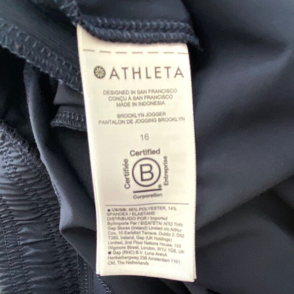 Athleta Trekkie North Jogger Pants Pockets Lightweight Womens 16 Blue Athleisure - Picture 9 of 13
